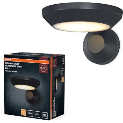 OSRAM Lampada da parete per esterni Grigio scuro, IP65, bianco caldo, 3000 K OSRAM Lampada da parete per esterni Grigio scuro, IP65, bianco caldo, 3000 K
