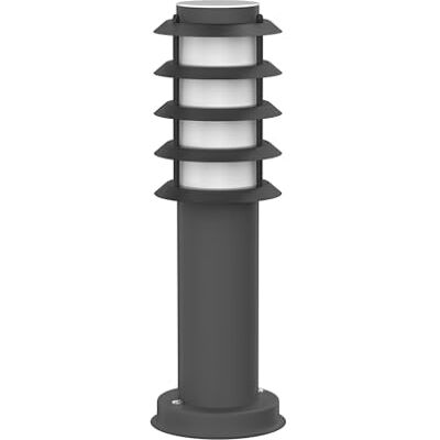 ledscom.de Paletto luminoso PORU per esterni, IP44, griglia, 39cm, antracite, incl. lampada E27 471lm, bianco extra-caldo ledscom.de Paletto luminoso PORU per esterni, IP44, griglia, 39cm, antracite, incl. lampada E27 471lm, bianco extra-caldo