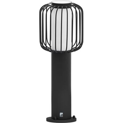 Eglo Lampada da Esterni Ravello, 1 Luce, Moderna, Attacco E27. IP44. con Piedistallo in Acciaio Zincato di Colore Nero e Plastica Bianca Eglo Lampada da Esterni Ravello, 1 Luce, Moderna, Attacco E27. IP44. con Piedistallo in Acciaio Zincato di Colore Nero e Plastica Bianca