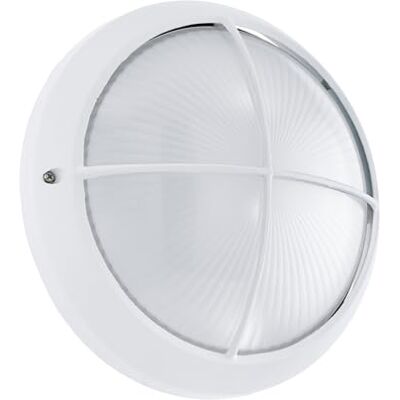 Eglo LED lampada da soffitto esterna Siones 1, lampada da soffitto outdoor, applique in alluminio bianco, vetro strutturato bianco, luce esterna bianco caldo, IP44 Eglo LED lampada da soffitto esterna Siones 1, lampada da soffitto outdoor, applique in alluminio bianco, vetro strutturato bianco, luce esterna bianco caldo, IP44