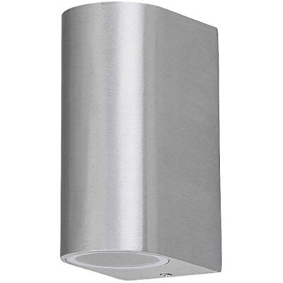 Luce da parete esterna Chile 2 luci - Alluminio spazzolato IP44 Luce da parete esterna Chile 2 luci - Alluminio spazzolato IP44