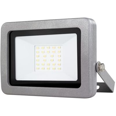 REV Faretto LED per esterni FLARE IP65, lampada LED da 20 W, 1700 lumen, 6500 K, illuminazione per esterni, ideale per ingressi di cortile, garage e ingressi di casa, argento REV Faretto LED per esterni FLARE IP65, lampada LED da 20 W, 1700 lumen, 6500 K, illuminazione per esterni, ideale per ingressi di cortile, garage e ingressi di casa, argento