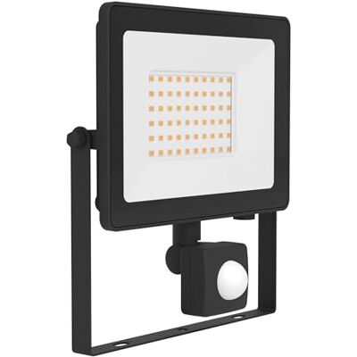 Eglo LED faretto esterno Risacca-E, 4500 lumen, proiettore orientabile con sensore movimento, lampada da parete in alluminio nero, luce neutra, IP65 Eglo LED faretto esterno Risacca-E, 4500 lumen, proiettore orientabile con sensore movimento, lampada da parete in alluminio nero, luce neutra, IP65