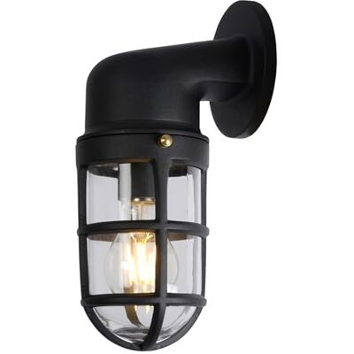 LUCIDE DUDLEY Lampada da parete per esterni, 1 x E27, IP44, colore nero LUCIDE DUDLEY Lampada da parete per esterni, 1 x E27, IP44, colore nero