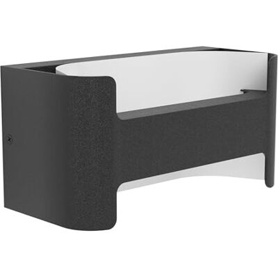 Eglo Lampada da Parete a LED per Esterni Passirano, 1 Luce, Moderna, IP44. in Alluminio Nero, Bianco e Plastica Trasparente Eglo Lampada da Parete a LED per Esterni Passirano, 1 Luce, Moderna, IP44. in Alluminio Nero, Bianco e Plastica Trasparente