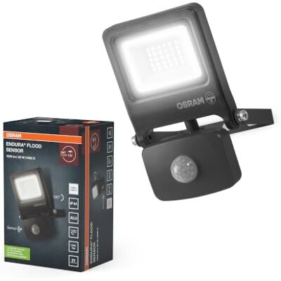 OSRAM Faretto da Esterno con Sensore ENDURA Flood 20W 4000K Grigio IP65 OSRAM Faretto da Esterno con Sensore ENDURA Flood 20W 4000K Grigio IP65