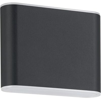 Eglo Luce a LED per esterni Grutti, lampada a muro con illuminazione sopra e sotto, in alluminio grigio antracite, lampada esterna, luce bianca fredda, IP65, 11,5 cm Eglo Luce a LED per esterni Grutti, lampada a muro con illuminazione sopra e sotto, in alluminio grigio antracite, lampada esterna, luce bianca fredda, IP65, 11,5 cm