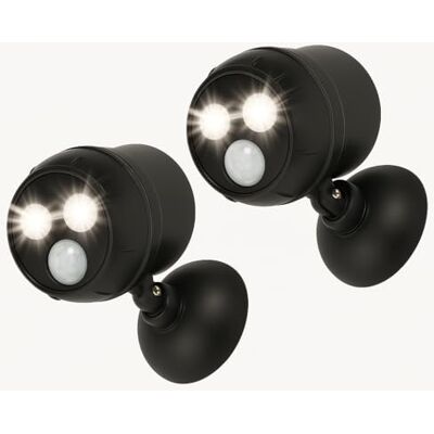 Proxinova Faretto LED da Esterno con Sensore di Movimento PIR Angolazione Regolabile, Confezione da 2 Faretti LED, Pratica Installazione, Faretti LED Esterno a batterie, Luci da Esterno di Sicurezza Proxinova Faretto LED da Esterno con Sensore di Movimento PIR Angolazione Regolabile, Confezione da 2 Faretti LED, Pratica Installazione, Faretti LED Esterno a batterie, Luci da Esterno di Sicurezza