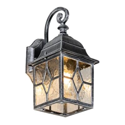 Qazqa london Lanterna da parete rustico 1 luce L 15.1 cm Argento Design I Rustico Illuminazione esterna Qazqa london Lanterna da parete rustico 1 luce L 15.1 cm Argento Design I Rustico Illuminazione esterna