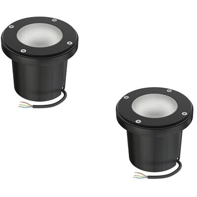 ledscom.de 2x lampada da incasso a terra BOFU per esterni, IP67, orientabile, nera, rotonda, 150mm Ø, 1x GU10 max. 15W, vetro smerigliato ledscom.de 2x lampada da incasso a terra BOFU per esterni, IP67, orientabile, nera, rotonda, 150mm Ø, 1x GU10 max. 15W, vetro smerigliato
