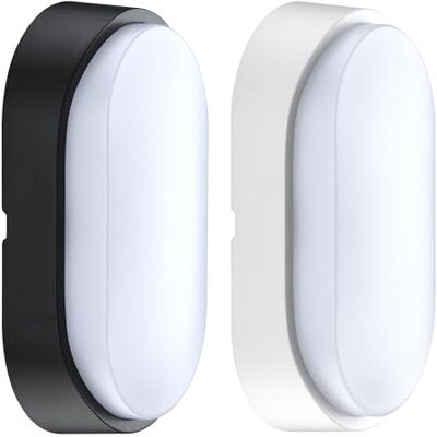 Luceco LED Lampada Exterior da Parete 10W, Illuminazione IP54 Impermeabile, Ovale Luce Nero e Bianco da Esterno per Jardin, Giardino, Terrazza () Luceco LED Lampada Exterior da Parete 10W, Illuminazione IP54 Impermeabile, Ovale Luce Nero e Bianco da Esterno per Jardin, Giardino, Terrazza ()