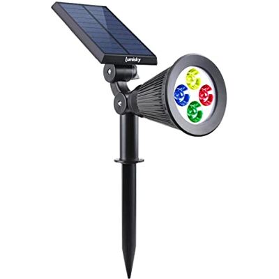 Lumisky Faro a energia solare, 4 LED per esterni, impermeabile, luce 2 in 1, Plastica, Integrato, 1,5 W, Rgb, 29 x 9,5 x 34 cm Lumisky Faro a energia solare, 4 LED per esterni, impermeabile, luce 2 in 1, Plastica, Integrato, 1,5 W, Rgb, 29 x 9,5 x 34 cm