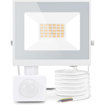 Aigostar Faretto LED con Sensore di Movimento PIR,20W 1800LM Faro LED Esterno,Bianco Naturale 4000k,IP65 Impermeabile Faretti LED per Giardino, Cortile,Patio,Garage... Aigostar Faretto LED con Sensore di Movimento PIR,20W 1800LM Faro LED Esterno,Bianco Naturale 4000k,IP65 Impermeabile Faretti LED per Giardino, Cortile,Patio,Garage...