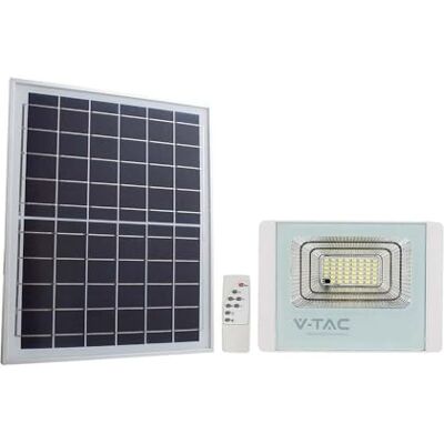 V-TAC Faro LED 35W 4000K con pannello solare e telecomando, bianco VT-100W-W V-TAC Faro LED 35W 4000K con pannello solare e telecomando, bianco VT-100W-W