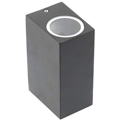 GTV TIAGO Lampada da parete per esterni, lampada da parete, lampada da facciata, lampada da esterno, GU10, luce DOWN-Light, UP&DOWN-Light, IP54, acciaio INOX GTV TIAGO Lampada da parete per esterni, lampada da parete, lampada da facciata, lampada da esterno, GU10, luce DOWN-Light, UP&DOWN-Light, IP54, acciaio INOX