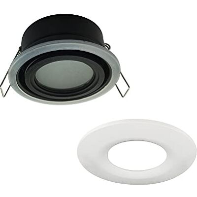 Wonderlamp Incasso per esterno/interno Lutar, rotondo con anello di montaggio, impermeabile IP 65, incasso moderno bianco Wonderlamp Incasso per esterno/interno Lutar, rotondo con anello di montaggio, impermeabile IP 65, incasso moderno bianco