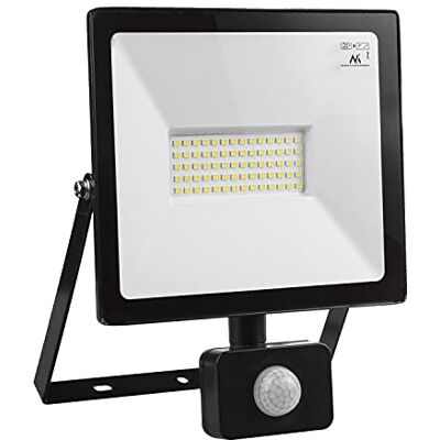 Maclean Proiettore LED con Sensore di Movimento PIR Faretto Slim Rotazione di 180 gradi (50W, Bianco freddo 6000K) Maclean Proiettore LED con Sensore di Movimento PIR Faretto Slim Rotazione di 180 gradi (50W, Bianco freddo 6000K)
