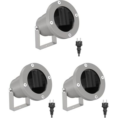 ledscom.de 3x faretto da giardino DUK per esterni, IP65, spina, grigio, 1x GU10 max. 15W ledscom.de 3x faretto da giardino DUK per esterni, IP65, spina, grigio, 1x GU10 max. 15W