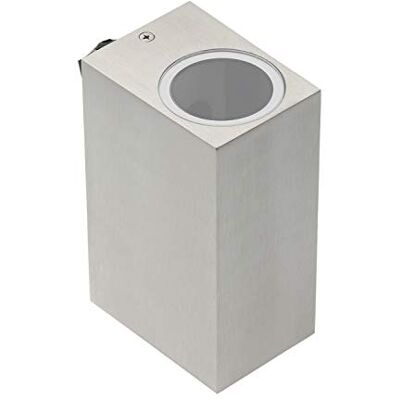 GTV TIAGO Lampada da parete per esterni, lampada da parete, lampada da facciata, lampada da esterno, GU10, luce DOWN-Light, UP&DOWN-Light, IP54, acciaio INOX GTV TIAGO Lampada da parete per esterni, lampada da parete, lampada da facciata, lampada da esterno, GU10, luce DOWN-Light, UP&DOWN-Light, IP54, acciaio INOX