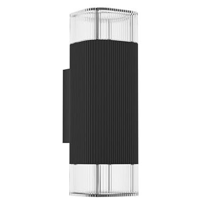Eglo applique esterno Castelnuovo, lampada da parete con luce su e giù, illuminazione decorativa esterna in alluminio nero e plastica trasparente, attacco GU10, IP65 Eglo applique esterno Castelnuovo, lampada da parete con luce su e giù, illuminazione decorativa esterna in alluminio nero e plastica trasparente, attacco GU10, IP65