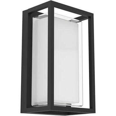 Eglo LED lampada da parete esterna Grottazzolina, luce decorativa muro casa, illuminazione con cornice in alluminio nero, bianco caldo neutro freddo, IP65 Eglo LED lampada da parete esterna Grottazzolina, luce decorativa muro casa, illuminazione con cornice in alluminio nero, bianco caldo neutro freddo, IP65