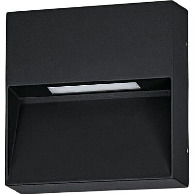 Eglo Maruggio Lampada da parete LED per esterni, applique quadrata, in alluminio nero, lampada a parete per esterni, luce bianca calda e bianca fredda, IP65 Eglo Maruggio Lampada da parete LED per esterni, applique quadrata, in alluminio nero, lampada a parete per esterni, luce bianca calda e bianca fredda, IP65