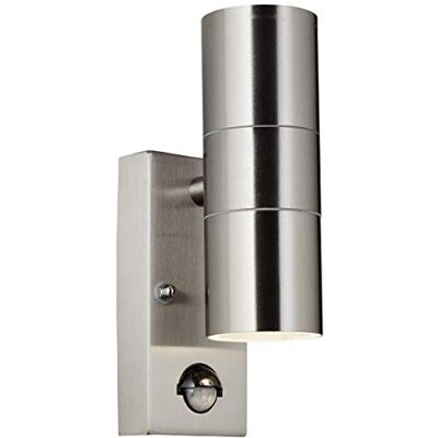 Brilliant Norby Lampada da parete 2flg Up/Down in acciaio INOX Brilliant Norby Lampada da parete 2flg Up/Down in acciaio INOX
