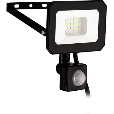 Eglo LED Faretto esterno Risacca-E, 1800 Lumen, proiettore orientabile con sensore di movimento, lampada da parete in alluminio nero, luce neutra, IP65 Eglo LED Faretto esterno Risacca-E, 1800 Lumen, proiettore orientabile con sensore di movimento, lampada da parete in alluminio nero, luce neutra, IP65