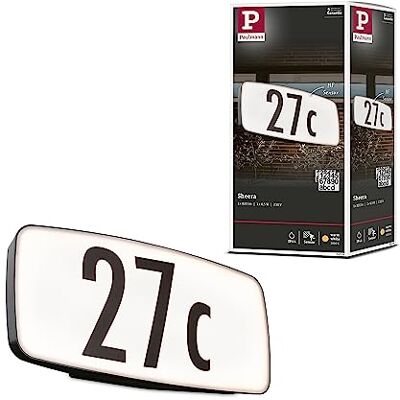 Paulmann LED per esterni lampada per l’illuminazione di numeri civici Sheera resistente all’acqua di mare IP44 incl. 1x6,5 W 3000K Paulmann LED per esterni lampada per l’illuminazione di numeri civici Sheera resistente all’acqua di mare IP44 incl. 1x6,5 W 3000K