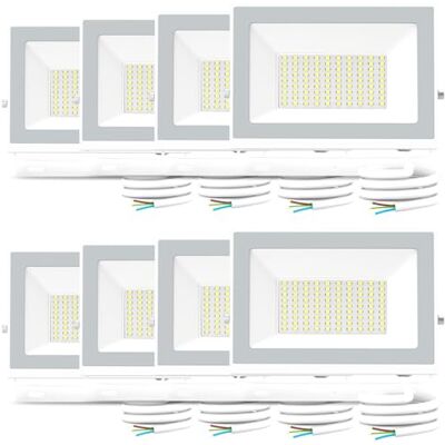 Aigostar Faretto LED da Esterno 50W,4300LM,Faretti LED Esterno luce bianca 6500K,Luce di Sicurezza Impermeabile IP65,Per Giardino,Cortile,Garage,Corridoio. 8 pezzi Aigostar Faretto LED da Esterno 50W,4300LM,Faretti LED Esterno luce bianca 6500K,Luce di Sicurezza Impermeabile IP65,Per Giardino,Cortile,Garage,Corridoio. 8 pezzi