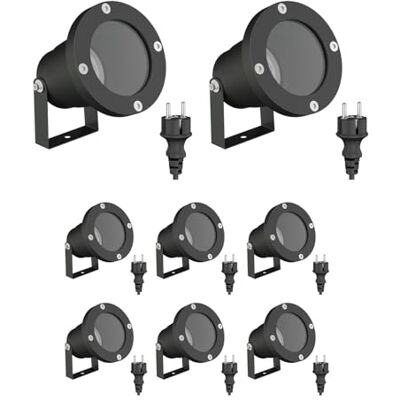 ledscom.de 8 faretti da giardino DUK per esterni, IP65, con spina, neri, 1x GU10 max. 15 W ledscom.de 8 faretti da giardino DUK per esterni, IP65, con spina, neri, 1x GU10 max. 15 W
