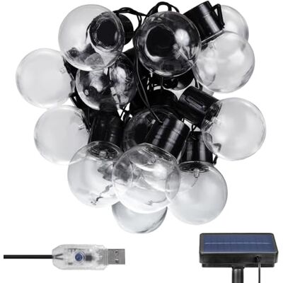 Maclean Ghirlanda solare da giardino LED 2in1 , IP44, 20 led 3W, 10lm, 3000K, Batteria ricaricabile 2 * 600 mAh, 5V DC, 7m, Maclean Ghirlanda solare da giardino LED 2in1 , IP44, 20 led 3W, 10lm, 3000K, Batteria ricaricabile 2 * 600 mAh, 5V DC, 7m,