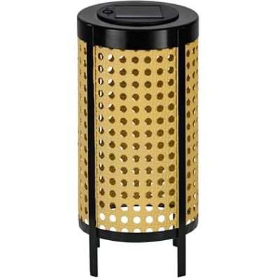 Eglo Lampada solare da tavolo Z_Solar, luce decorativa da esterno, illuminazione da tavolo per giardino e balcone, metallo e plastica nero-beige, fonte luminosa calda, IP44 Eglo Lampada solare da tavolo Z_Solar, luce decorativa da esterno, illuminazione da tavolo per giardino e balcone, metallo e plastica nero-beige, fonte luminosa calda, IP44