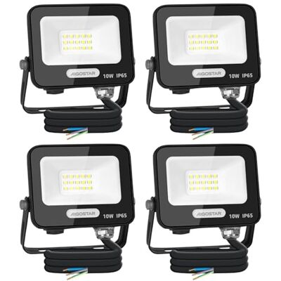 Aigostar Faretto LED da Esterno 10w 825LM, IP65, 6500K, 4 pezzi Aigostar Faretto LED da Esterno 10w 825LM, IP65, 6500K, 4 pezzi