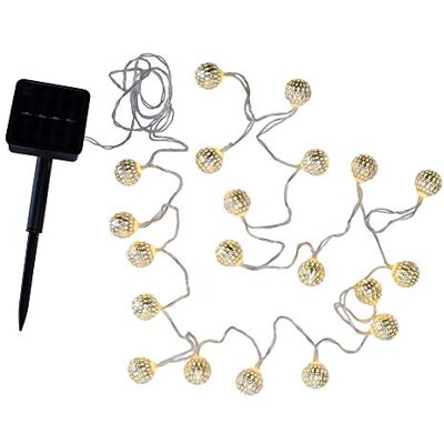 Paulmann Pauleen Sunshine Glamour Fairy Lights Catena Luminosa Solare Stile Marocchino Argentata per Esterno-Balcone o Giardino 0.02 W Paulmann Pauleen Sunshine Glamour Fairy Lights Catena Luminosa Solare Stile Marocchino Argentata per Esterno-Balcone o Giardino 0.02 W