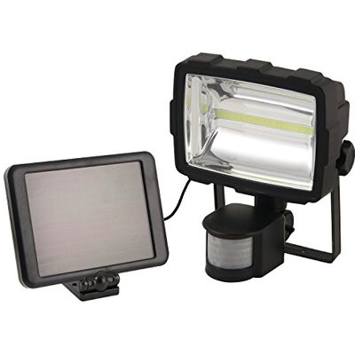 Velamp Faro COB LED con Panello Solare, Plastica, Nero, 22.5x17.5x12.5 cm, 960 lumen Velamp Faro COB LED con Panello Solare, Plastica, Nero, 22.5x17.5x12.5 cm, 960 lumen