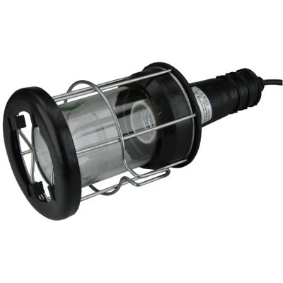 Unitec Lampada portatile da cantiere, rivestimento in caucciù e griglia in metallo, H05-RN-F, 60 W Unitec Lampada portatile da cantiere, rivestimento in caucciù e griglia in metallo, H05-RN-F, 60 W