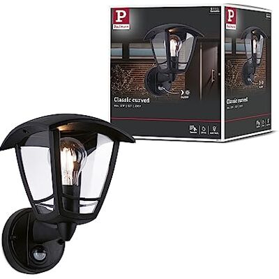 Paulmann Lampada per esterni lampada da parete Classic Curved con rilevatore di movimento IP44 angolare max. 12 W nero E27 Paulmann Lampada per esterni lampada da parete Classic Curved con rilevatore di movimento IP44 angolare max. 12 W nero E27