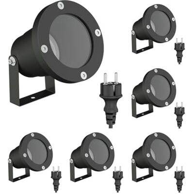 ledscom.de 6 faretti da giardino DUK per esterni, IP65, con spina, neri, 1x GU10 max. 15 W ledscom.de 6 faretti da giardino DUK per esterni, IP65, con spina, neri, 1x GU10 max. 15 W
