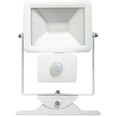 Electraline 63510 Proiettore Faretto Slim da Esterno, IP44 a LED con Sensore di Movimento, 10W, Bianco Electraline 63510 Proiettore Faretto Slim da Esterno, IP44 a LED con Sensore di Movimento, 10W, Bianco