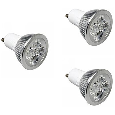 Electraline Set Faretti a Led, Attacco GU10, Luce Fredda, 500 Lumen, 7W/40W, 3 Pezzi Electraline Set Faretti a Led, Attacco GU10, Luce Fredda, 500 Lumen, 7W/40W, 3 Pezzi