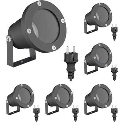 ledscom.de 6 faretti da giardino DUK per esterni, IP65, con spina, antracite, 1x GU10 max. 15 W ledscom.de 6 faretti da giardino DUK per esterni, IP65, con spina, antracite, 1x GU10 max. 15 W