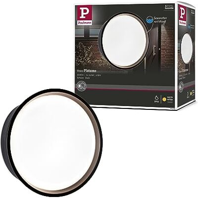 Paulmann Lampada LED per esterni lampada da parete Platomo resistente all’acqua di mare IP44 rotonda 180mm 3000K 14,5W 1200lm 230V nero plastica Paulmann Lampada LED per esterni lampada da parete Platomo resistente all’acqua di mare IP44 rotonda 180mm 3000K 14,5W 1200lm 230V nero plastica