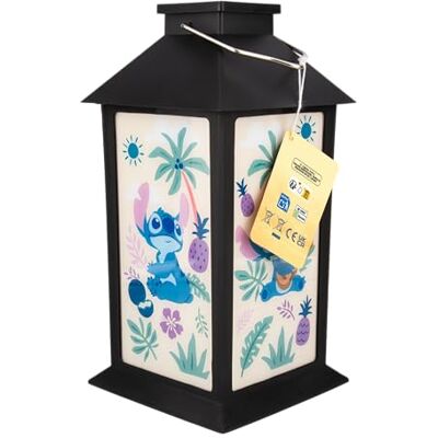 Paladone Disney Stitch Printed Solar Lantern, Outdoor Use with Carry Handle, Dusk‑to‑Dawn Sensor, Officially Licensed Paladone Disney Stitch Printed Solar Lantern, Outdoor Use with Carry Handle, Dusk‑to‑Dawn Sensor, Officially Licensed