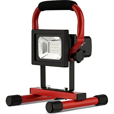 REV Faretto LED da lavoro con batteria, 10 W, 700 lm, IP54, colore: Rosso REV Faretto LED da lavoro con batteria, 10 W, 700 lm, IP54, colore: Rosso