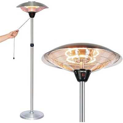 BAKAJI Stufa 2 Elementi al Quarzo per Patio Gazebo Lampada Piantana Infrarossi in Acciaio Inox Altezza 210 cm Regolabile Fungo da Esterno 2 Potenze Regolabili Accensione a Corda Potenza Massima 2000W BAKAJI Stufa 2 Elementi al Quarzo per Patio Gazebo Lampada Piantana Infrarossi in Acciaio Inox Altezza 210 cm Regolabile Fungo da Esterno 2 Potenze Regolabili Accensione a Corda Potenza Massima 2000W