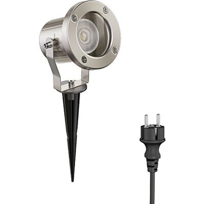 ledscom.de Faretto da giardino a LED MIBU con picchetto a terra per uso esterno, acciaio inox, incl. lampada GU10 5,558W 535lm 30° bianco ledscom.de Faretto da giardino a LED MIBU con picchetto a terra per uso esterno, acciaio inox, incl. lampada GU10 5,558W 535lm 30° bianco