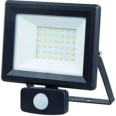 Gefom Proiettore LED da parete, 30 W, con rilevatore, colore: Nero Gefom Proiettore LED da parete, 30 W, con rilevatore, colore: Nero