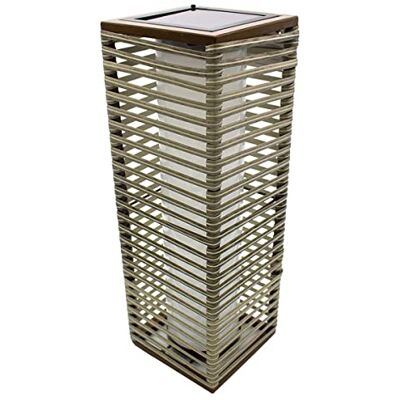 Lumisky Lampada Solare Decorativa Poly Rattan Tortora LED Bianco H44cm, Grigio, unica Lumisky Lampada Solare Decorativa Poly Rattan Tortora LED Bianco H44cm, Grigio, unica
