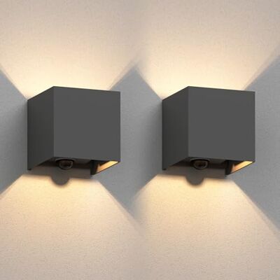 ledscom.de 2 applique CUBEL per esterni, IP65, illuminazione verso l'alto/verso il basso, sensore di movimento, antracite opaco, quadrate, 1x G9 max. 10 W ledscom.de 2 applique CUBEL per esterni, IP65, illuminazione verso l'alto/verso il basso, sensore di movimento, antracite opaco, quadrate, 1x G9 max. 10 W